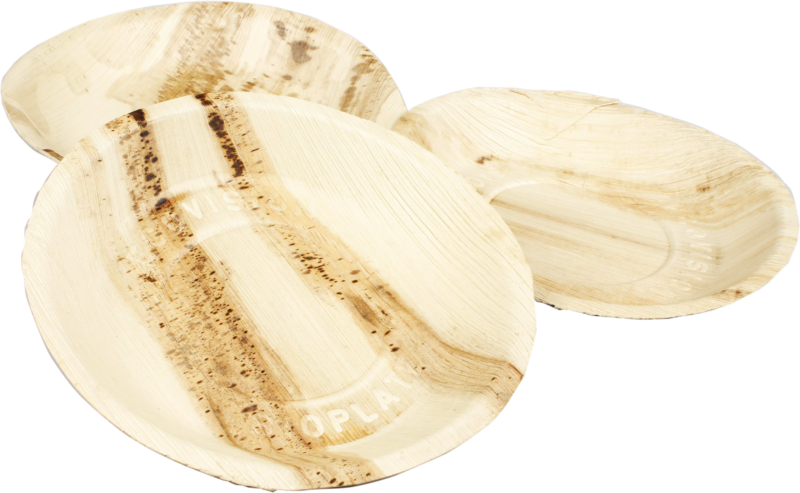 Palmilehest Ümmargune Taldrik 22 cm 25tk/pk