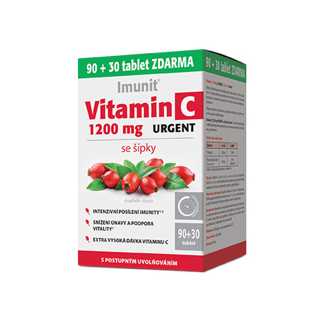 Prolongeeritud C Vitamiin + Kibuvitsa Ekstrakt URGENT 1200mg 120tbl
