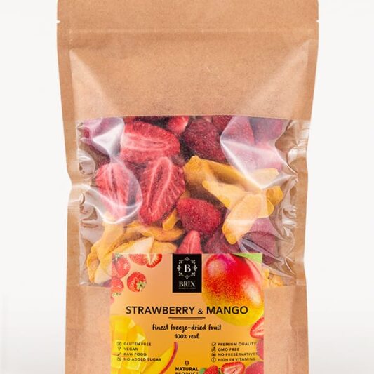 Külmkuivatatud Maasika-Mango Puuviljasegu 110g