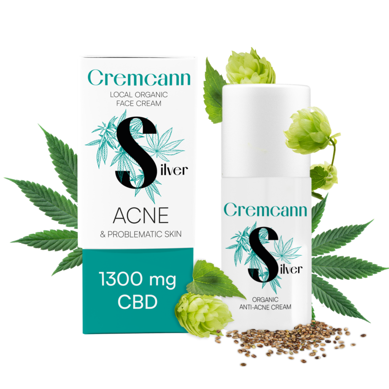Cremcann Akne Kreem Kolloidhõbedaga 1300 CBD 50ml Airless