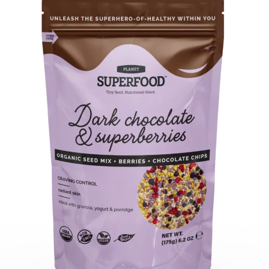 Seemnesegu Tumeda Šokolaadi & Marjadega 175g BIO