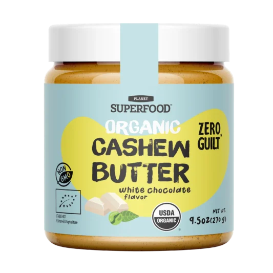 Valge Šokolaadi Maitsega Kašupähklikreem Roheliste Kohviubadega Zero Guilt 270g BIO